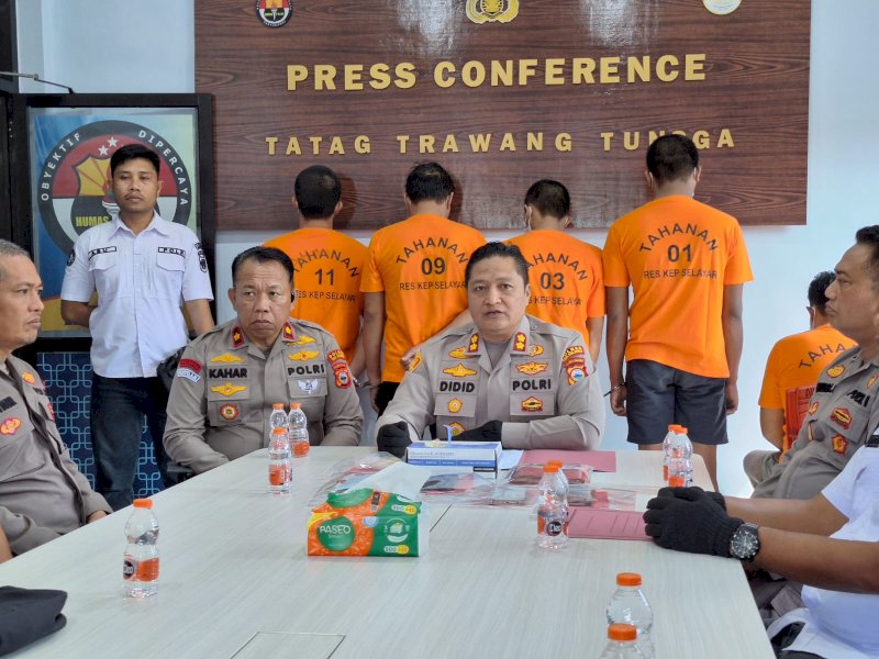 Lima Pelaku Narkoba di Selayar Ditangkap, Polisi Dalami Keterlibatan Narapidana Sebagai Pemasok