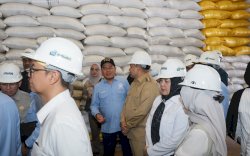 Titik Soeharto dan Munafri Tinjau Gudang dan Pengolahan Beras di Makassar