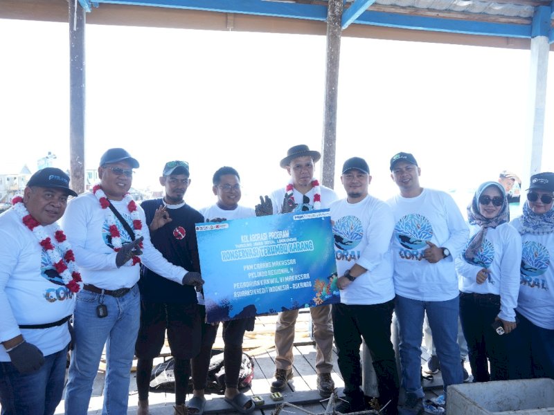 Pelindo Regional 4 Kolaborasi dengan Tiga BUMN, Konservasi Terumbu Karang di Pulau Barrang Lompo