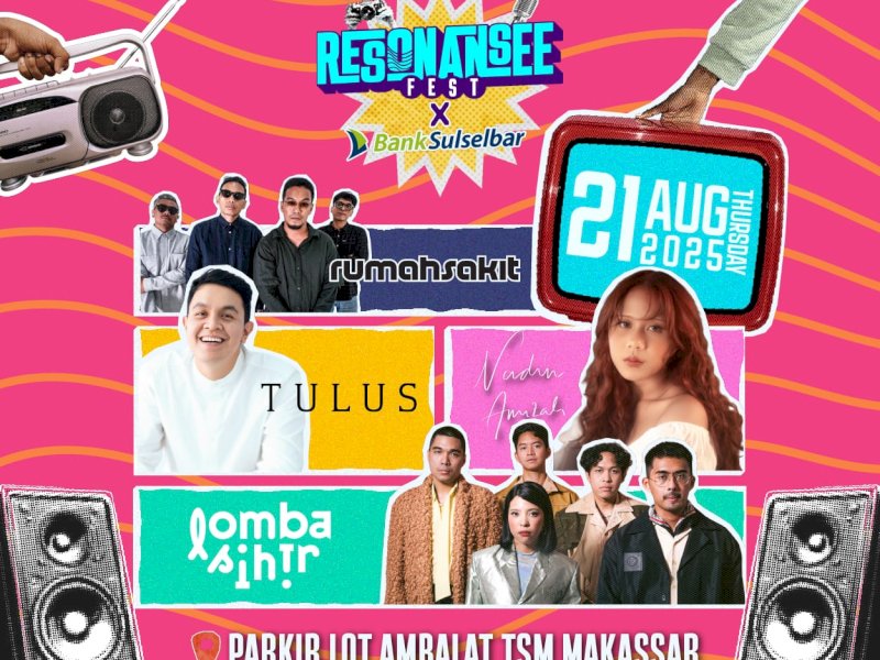 Resonansee Fest 2025 Siap Guncang Makassar, Hadirkan Nadin Amizah dan Tulus