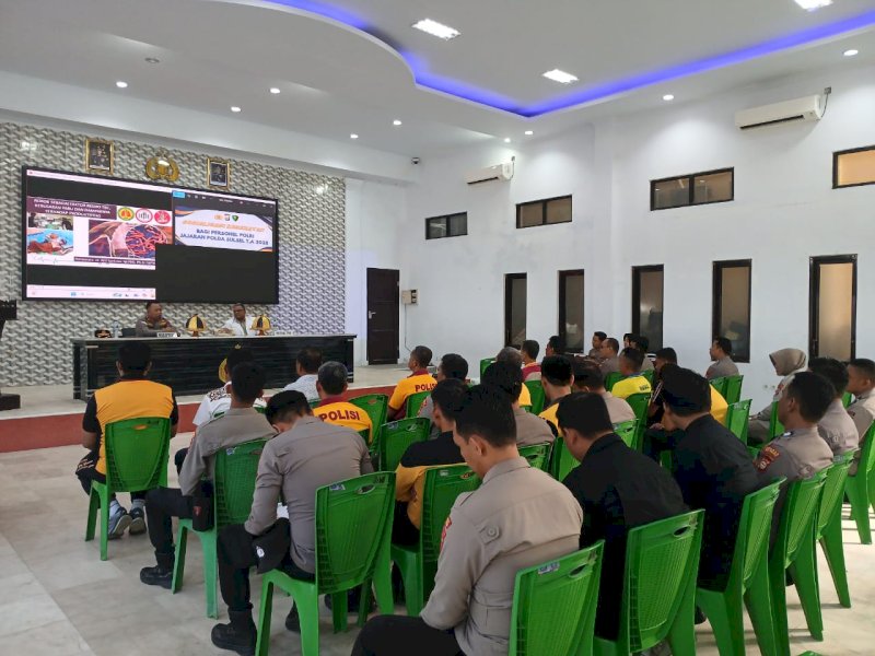 Personel Polres Selayar Diingatkan Bahaya Merokok, Beresiko Terkena Penyakit TBC