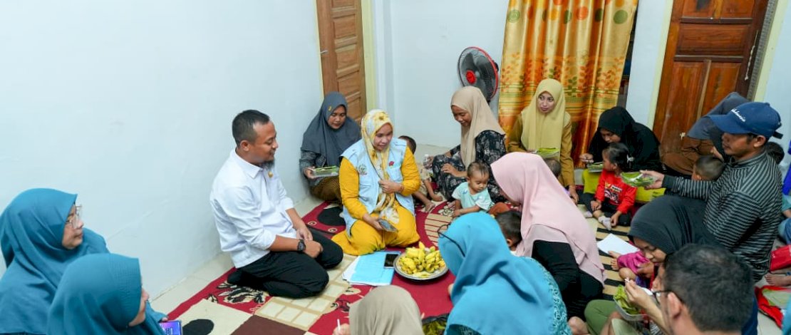 Gubernur Sulsel Andi Sudirman Sulaiman melakukan kunjungan evaluasi program Aksi Setop Stunting.