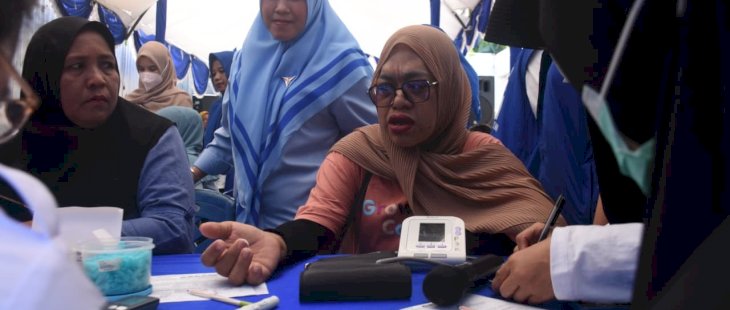 Sambut HUT Demokrat, Fatma Wahyudin Gelar Pemeriksaan Kesehatan Gratis 