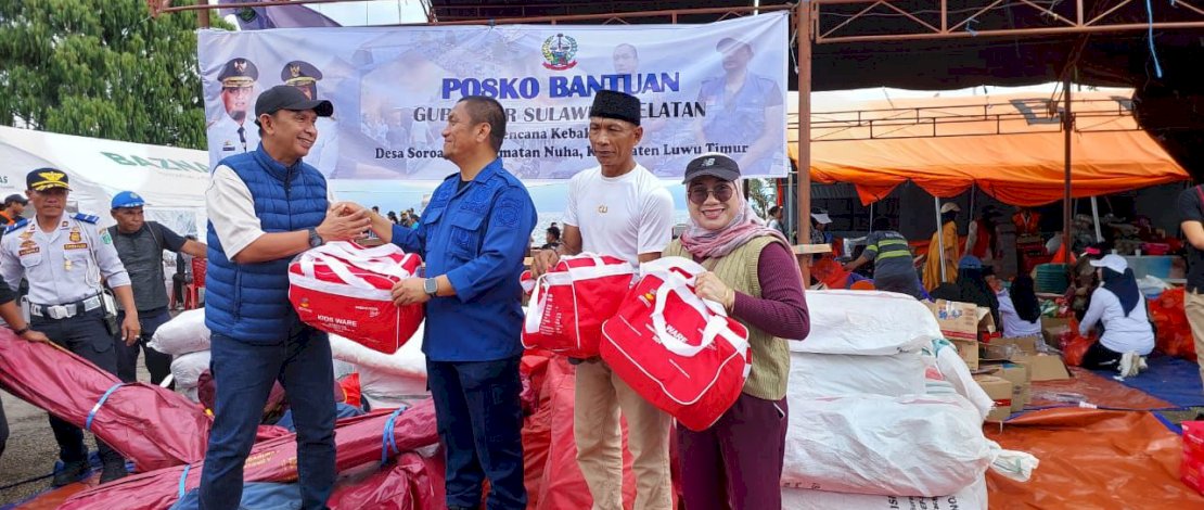 Bupati Luwu Timur, Irwan Bachri Syam, memimpin langsung aksi kemanusiaan pasca kebakaran di kawasan pemukiman Sorowako, Kecamatan Nuha, yang dirangkaikan dengan Jum’at Bersih Juara, Jum’at, 29 Agustus 2025.