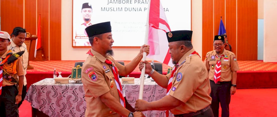 Gubernur Andi Sudirman Lepas 460 Pramuka Kontingen Sulsel ke World Muslim Scout Jamboree 2025