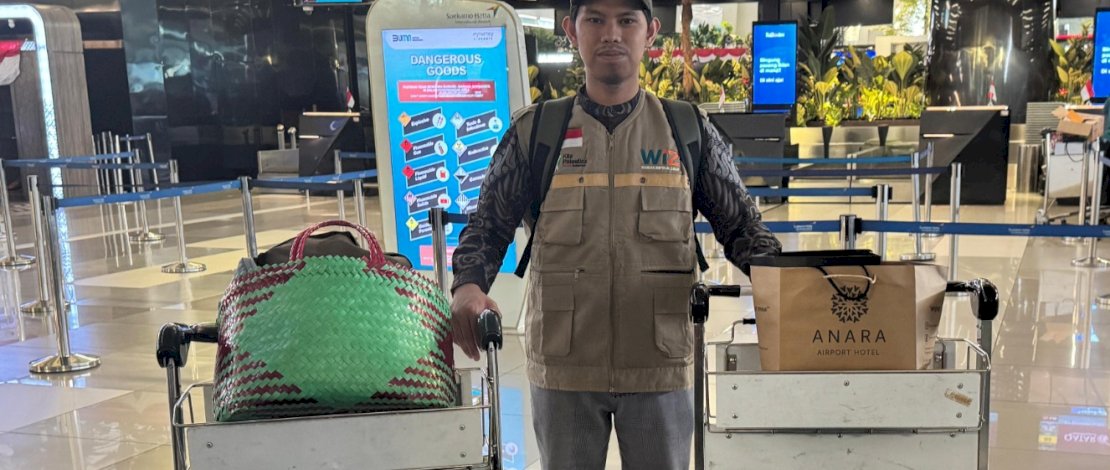 Wahdah Inspirasi Zakat (WIZ) bersama KITA Palestina melepas relawannya, Muhammad Ruslianto, yang juga alumni Institut Agama Islam (STIBA) Makassar, untuk bergabung dalam misi kemanusiaan Global Sumud Flotilla menembus blokade Gaza oleh Zionis Israel.
