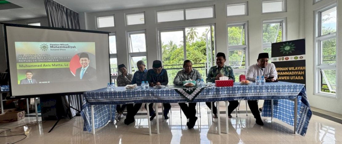 akil Menteri Luar Negeri (Wamenlu) RI sekaligus Ketua Umum Partai Gelombang Rakyat (Gelora) Indonesia Anis Matta menggelar dialog dan silahturahmi dengan Pengurus Wilayah (PW) Muhammdiyah, Sulawesi Utara (Sulut) pada Minggu (31/8/2025). akil Menteri Luar Negeri (Wamenlu) RI sekaligus Ketua Umum Partai Gelombang Rakyat (Gelora) Indonesia Anis Matta menggelar dialog dan silahturahmi dengan Pengurus Wilayah (PW) Muhammdiyah, Sulawesi Utara (Sulut) pada Minggu (31/8/2025).