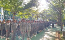 Satpol PP dan TNI Perketat Pengamanan Balaikota Makassar Pasca Kerusuhan DPRD