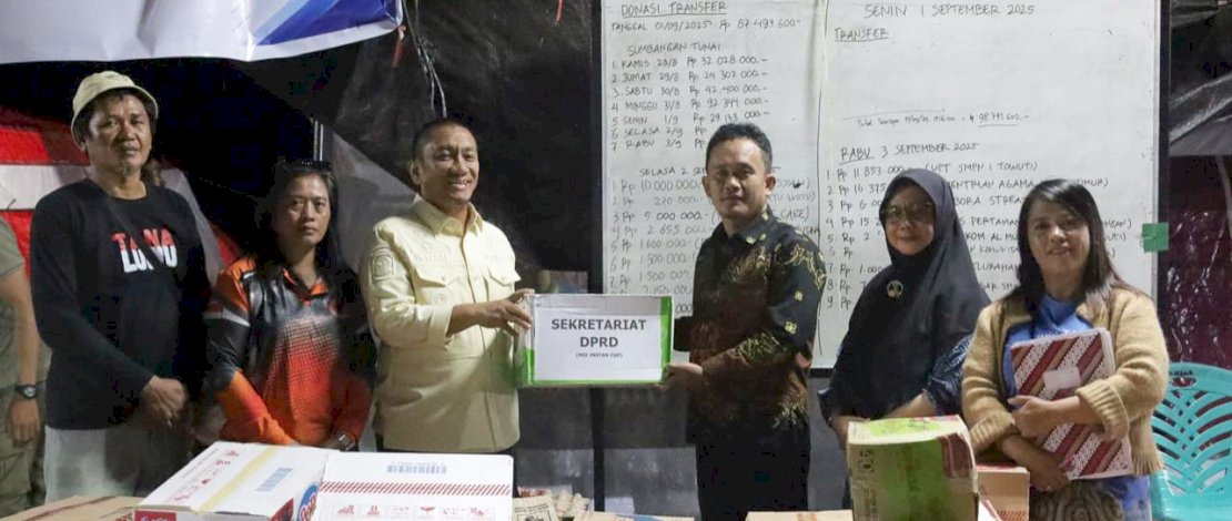 Bupati Luwu Timur, Irwan Bachri Syam, Kamis malam, 4 September 2025, kembali mengunjungi posko pengungsian untuk memantau langsung distribusi bantuan yang berasal dari seluruh Organisasi Perangkat Daerah (OPD) di Kabupaten Luwu Timur.
