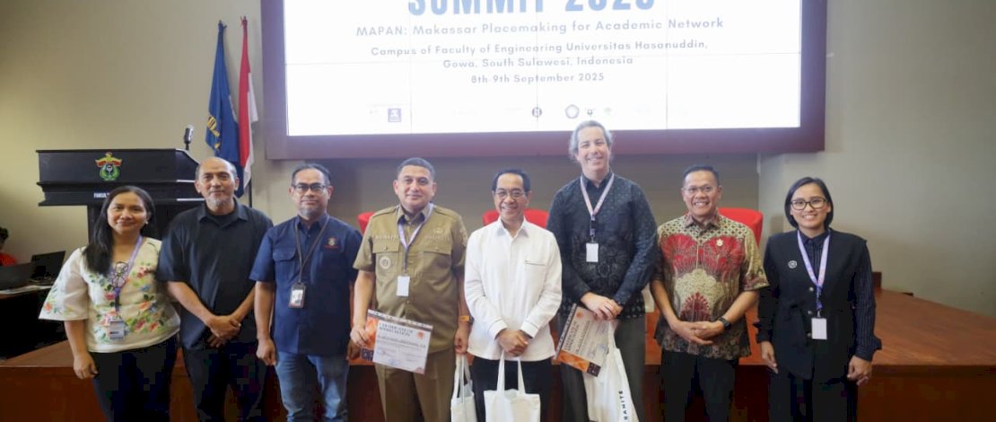 Placemaking Summit bertema Makassar Placemaking for Academic Network (MAPAN) yang digelar di Kampus Unhas Gowa, Senin, 8 September 2025.
