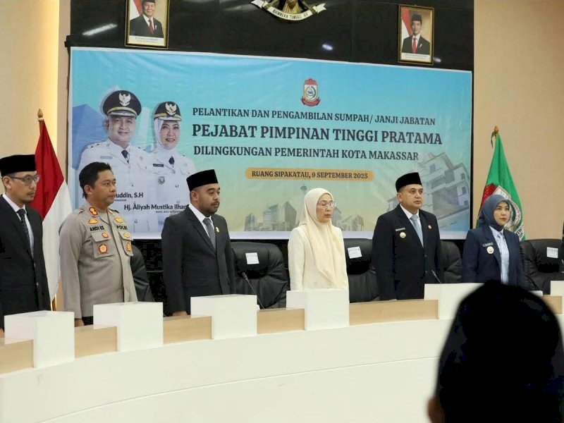 Hadiri Pelantikan Kepala OPD Lingkup Pemkot Makassar, Andi Suharmika Harap Bekerja Profesional