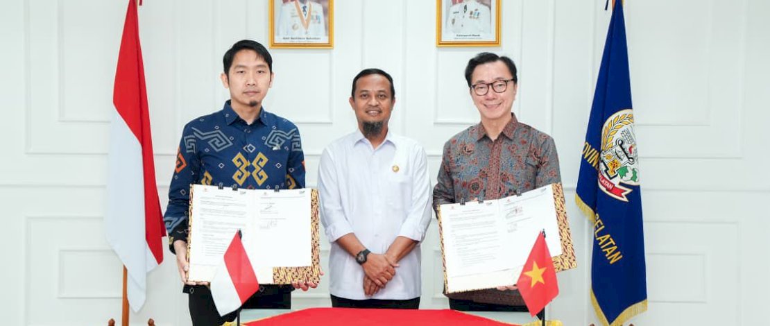 Andi Sudirman Sulaiman Saksikan MoU BUMD Sulsel dan Vingroup untuk PLTS Skala Besar