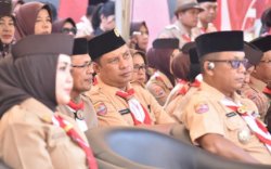 Plt. Sekretaris DPRD Makassar Hadiri Apel Besar Hari Pramuka ke-64 di Pantai Losari