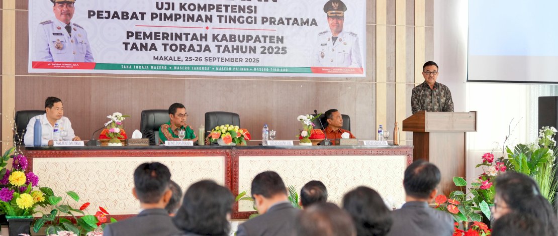 Sekda Sulsel Pimpin Uji Kompetensi Pejabat Pimpinan Tinggi Pratama Tana Toraja