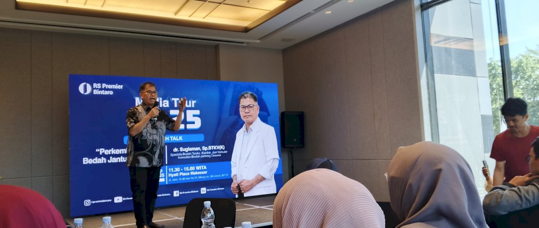 Dr Sugisman Sp,BTKV(K), Spesialis Bedah Toraks, Kardiak, dan Vaskular yang juga merupakan Konsultan Bedah Jantung Dewasa di Rumah Sakit (RS) Premier Bintaro, pada Media Tour 2025 bertajuk Health Talk Perkembangan Bedah Jantung Terkini, yang dilaksanakan di Hyatt Place Makassar, Sabtu, 27 September 2025.