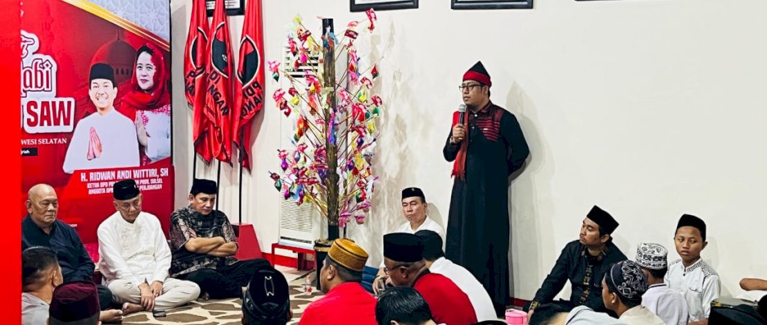 Teladani Akhlak Rasulullah, PDIP Sulsel Gelar Peringatan Maulid Nabi dengan Khidmat