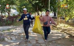 Dinas Kebudayaan Makassar Turun ke Taman Macan pada World Cleanup Day 2025, Ajak Warga Pelihara Ruang Publik