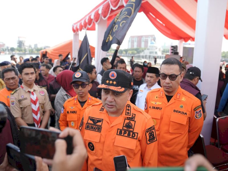 Wali Kota Makassar Munafri Pimpin Apel Kesiapsiagaan Bencana