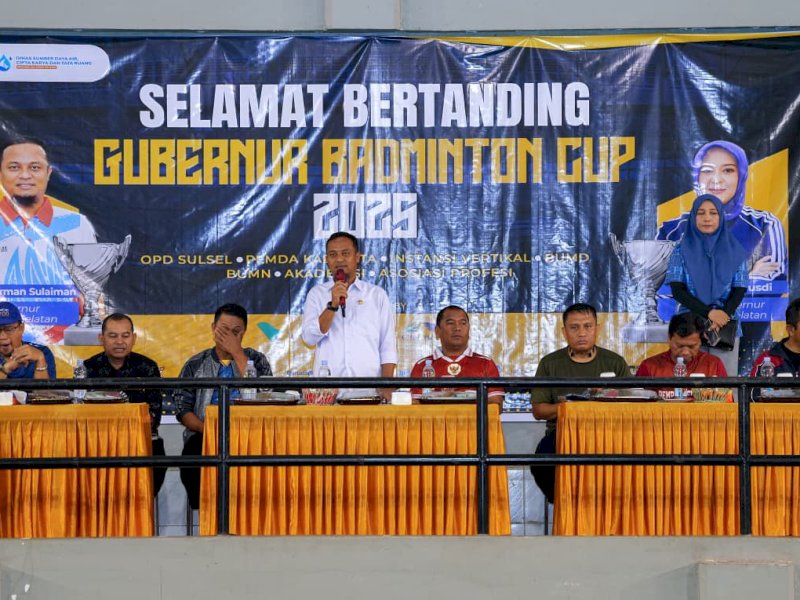 Semarak HUT Sulsel ke-356, Andi Sudirman Buka Gubernur Badminton Cup 2025