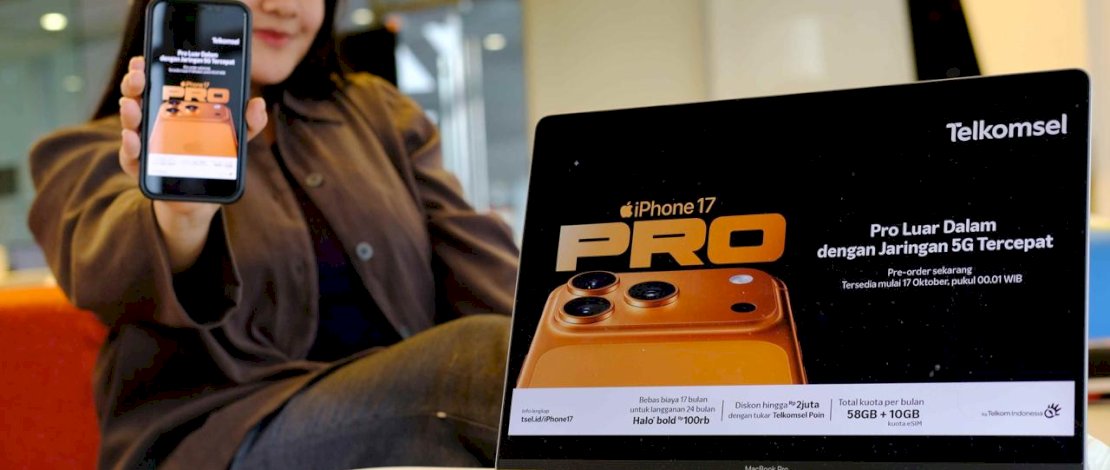 Telkomsel akan menawarkan produk terbaru Apple termasuk iPhone 17, iPhone Air, iPhone 17 Pro, dan iPhone 17 Pro Max.