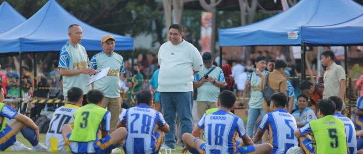 Maros vs Takalar di Piala Gubernur Sulsel 2025, Bupati Chaidir Syam Hadir Langsung Beri Dukungan