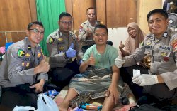 Kapolres Jeneponto Galakkan Sunat Gratis Door to Door, Tiga Anak Kurang Mampu Disantuni