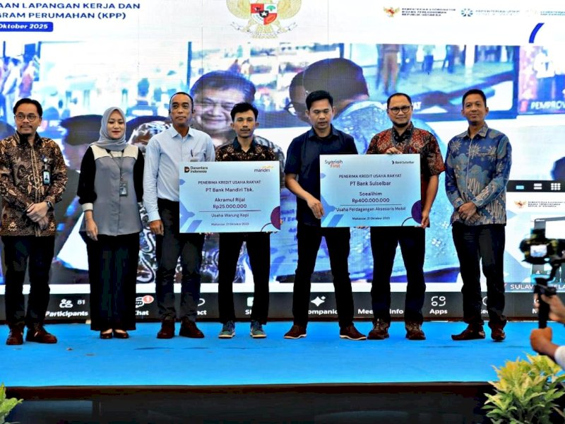 Menko Perekonomian Saksikan Akad Massal 800 Ribu Debitur KUR, Sulsel Hadirkan Seribu Pelaku UMKM