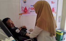 Sambut HUT ke-74 Humas Polri, Polres Selayar Gelar Donor Darah