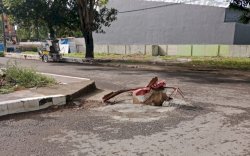 Instruksi Bupati Takalar, PUPR Perbaiki Jalan Berlubang di Kelurahan Kalabbirang