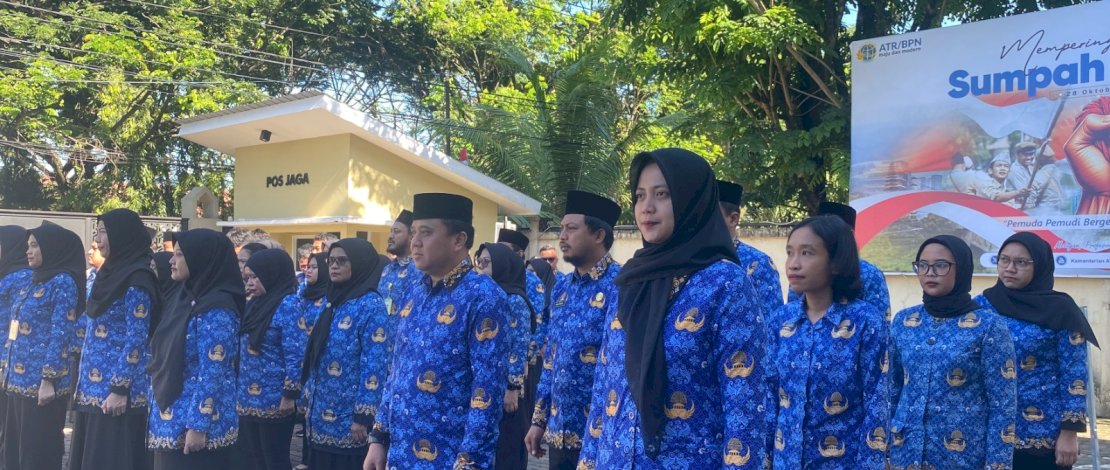 Kantor Pertanahan Maros Gelar Upacara Hari Sumpah Pemuda, Kobarkan Semangat Kebangsaan di Kalangan Pegawai Kantor Pertanahan Maros Gelar Upacara Hari Sumpah Pemuda, Kobarkan Semangat Kebangsaan di Kalangan Pegawai