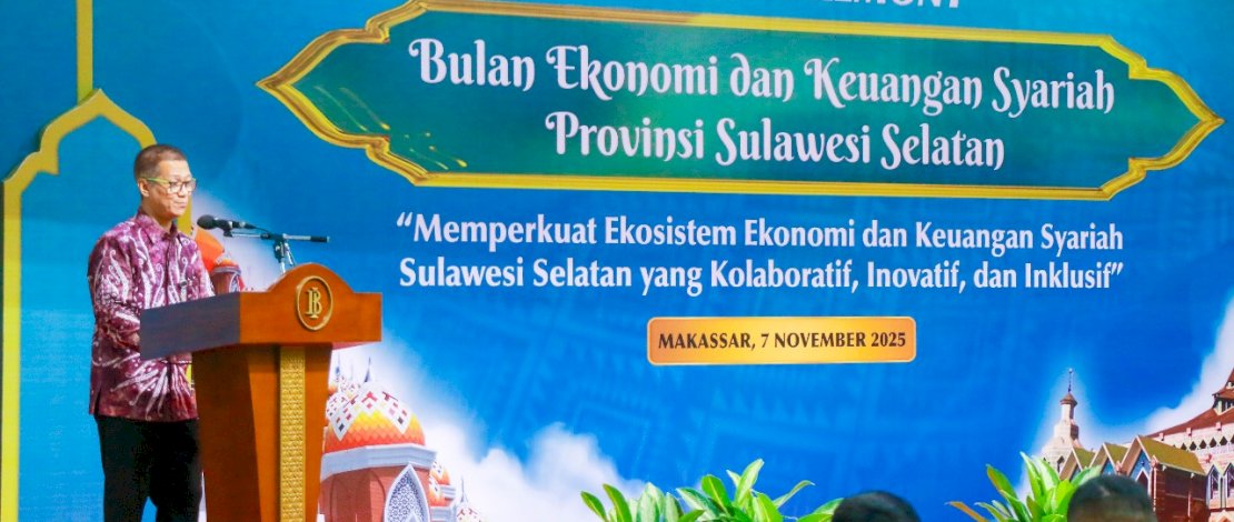 Penutupan Bulan Ekonomi dan Keuangan Syariah (BEKS) 2025 yang diselenggarakan BI Sulsel, Jumat, 7 November 2025.