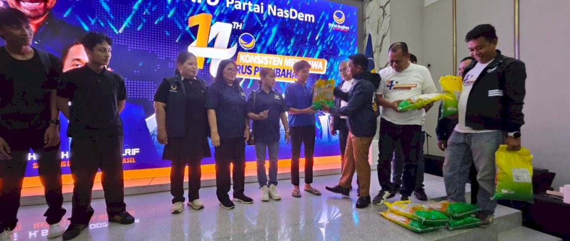 Peringati HUT NasDem ke 14 Tahun, Pengurus DPW Sulsel Laksanakan Kegiatan di 24 Kabupaten/Kota