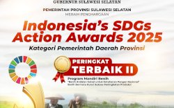 Gubernur Sulsel Terima Penghargaan Indonesia's SDGs Action Awards 2025 Berkat Program Mandiri Benih