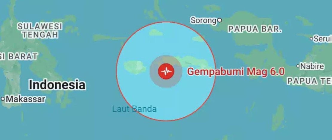 Gempa M 6,0 Guncang Ambon-Maluku Siang Ini, BMKG Pastikan Tidak Berpotensi Tsunami