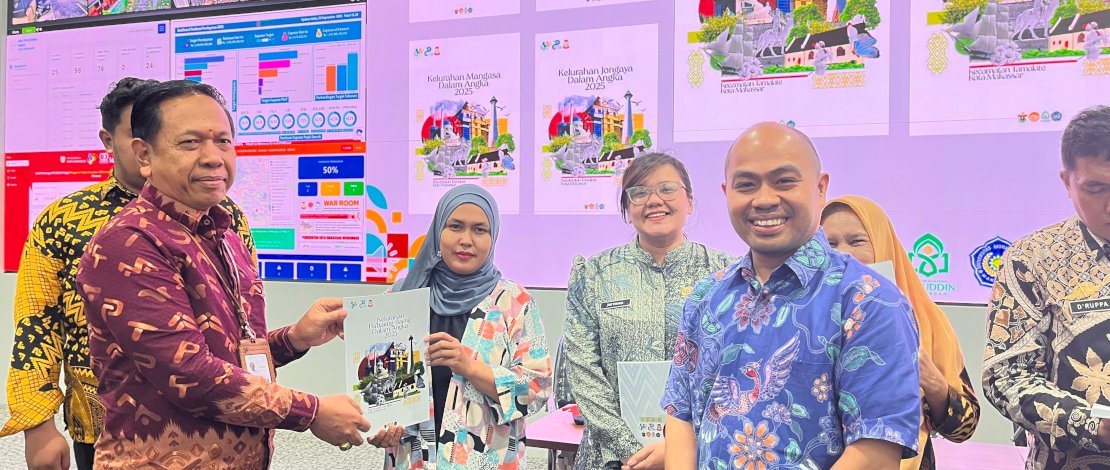 Dinas Komunikasi dan Informatika (Kominfo) menggelar Diseminasi Hasil Kelurahan Cinta Statistik (Cantik) Kecamatan Tamalate, di Makassar Government Center Lantai 7, Kamis, 20 November 2025.
