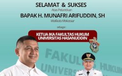 Camat Tamalanrea Sampaikan Ucapan Selamat atas Pelantikan Munafri Arifuddin sebagai Ketua IKA FH Unhas