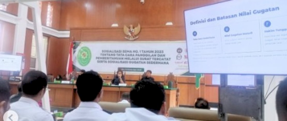 Camat Tamalanrea Hadiri Sosialisasi SEMA No.1 Tahun 2023 dan Gugatan Sederhana