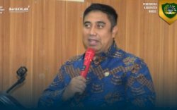Bupati Maros Sampaikan Arahan pada Town Hall Indeks Pembangunan Pemuda (IPP) Kemenpora RI di Baruga A Kantor Bupati Maros