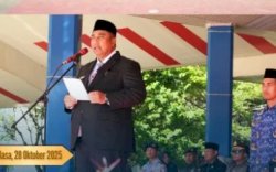 Bupati Maros Pimpin Upacara Peringatan Hari Sumpah Pemuda ke-97 di Lapangan Pallantikang