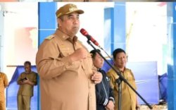 Bupati Maros Ikuti Apel Penghormatan Bendera Setelah Penandatanganan Kesepakatan Bersama dan Kerjasama Strategis