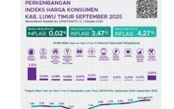 September 2025, BPS Catat Inflasi di Luwu Timur 4,27 Persen