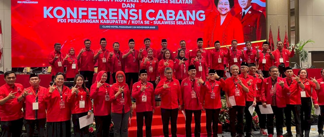 Ridwan Andi Wittiri Umumkan Susunan Pengurus DPD PDIP Sulsel 2025–2030, Danny Pomanto Masuk Bappilu