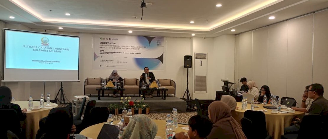 AJI Makassar bekerjasama UNICEF Indonesia melaksanakan Workshop Penguatan Program Imunisasi Melalui Kampanye Media dan Penguatan Liputan Jurnalis. 