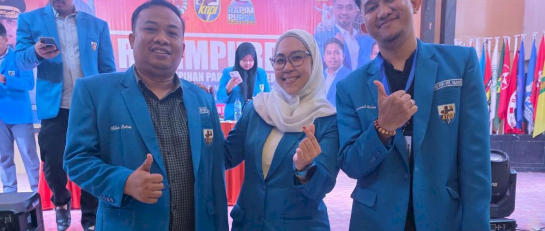 Ketua KNPI Selayar Akbar Putra bersama Ketua KNPI Sulsel Kanita, saat Rapimpurda KNPI Sulsel, beberapa waktu lalu.