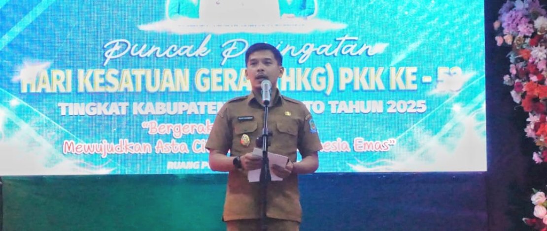 Puncak Peringatan Hari Kesatuan Gerak (HKG) PKK ke-53 tingkat Kabupaten Jeneponto berlangsung meriah dan penuh kekhidmatan, di Ruang Pola Kantor Bupati Jeneponto, Selasa, 9 Desember 2025.