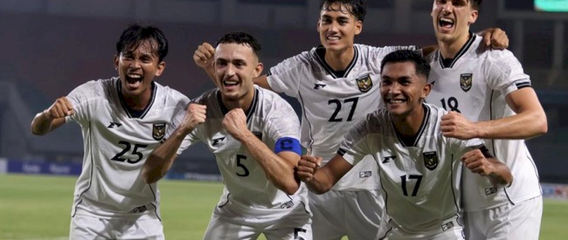Selebrasi Timnas Indonesia U-23 yang diharapkan terjadi saat lawan Myanmar. (ANTARA FOTO/YULIUS SATRIA WIJAYA)
