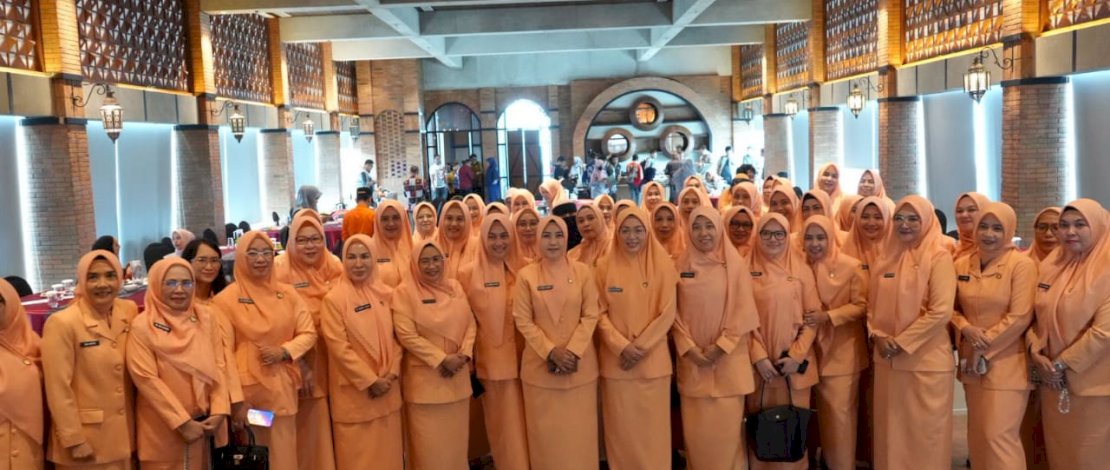 Fatma Wahyuddin saat menghadiri Pengukuhan Pengurus DWP Unit Kerja se-Kota Makassar masa bakti 2024&ndash;2029, di Hotel Novotel Makassar, Jumat, 12 Desember 2025 lalu.