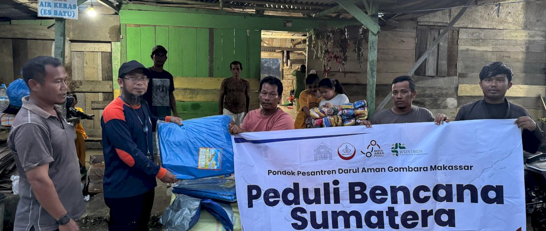 Melalui Darul Aman Peduli, unit sosial Pesantren Darul Aman, amanah donasi dari para dermawan akhirnya sampai ke tangan korban terdampak bencana.