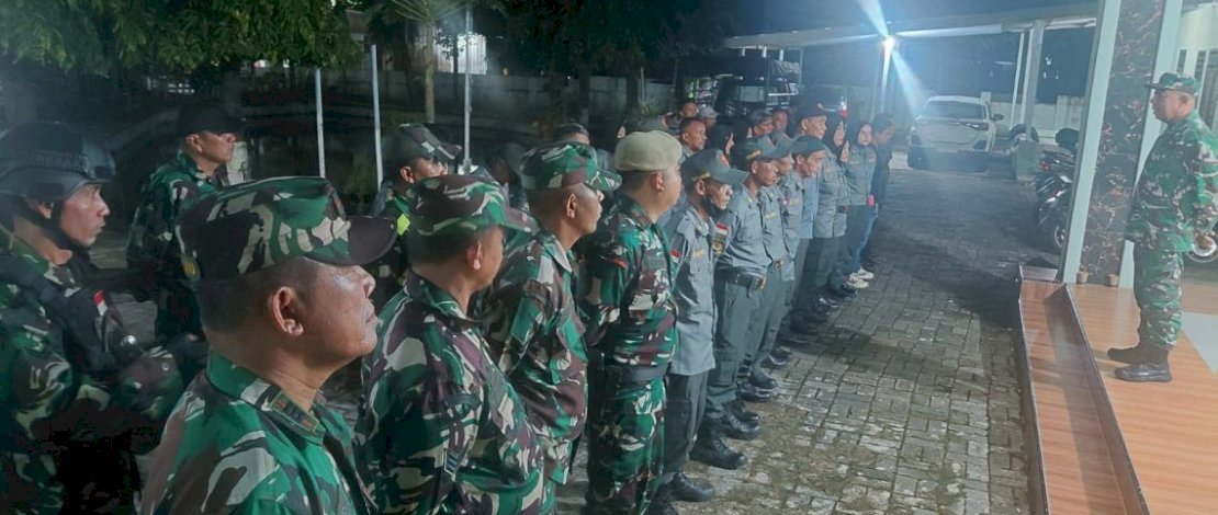 Koramil 1408-11/Biringkanaya Gelar Patroli Skala Besar, Jaga Keamanan Wilayah hingga Larut Malam