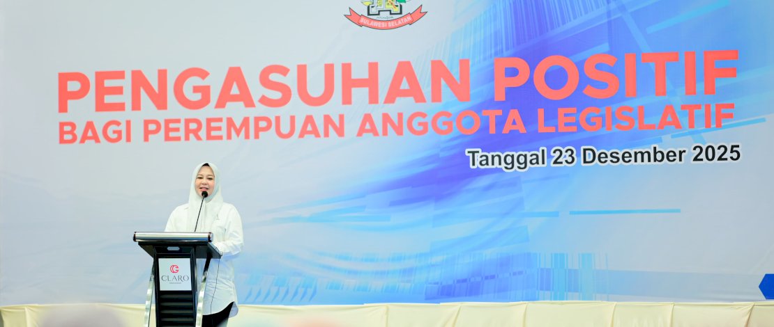 Wakil Gubernur Sulsel Fatmawati Rusdi membuka secara resmi Seminar Edukasi dan Pelantikan Kaukus Perempuan Parlemen Provinsi Sulsel, yang digelar di Mahoni Hall Hotel Claro, Makassar, Selasa, 23 Desember 2025.
